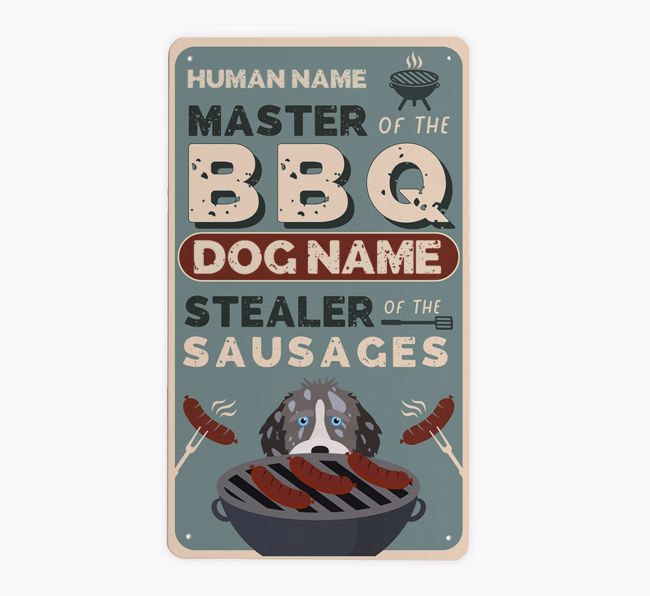 BBQ: Personalized {breedFullName} Metal Sign